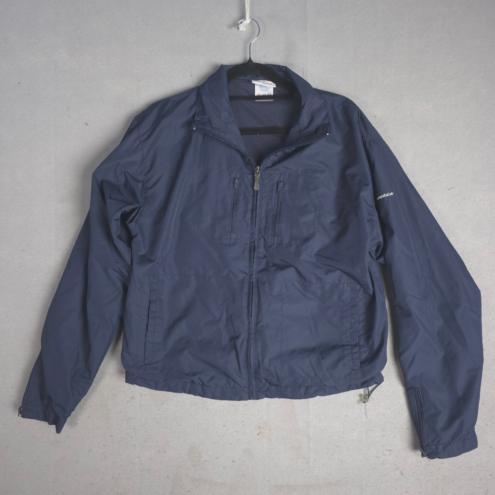 Reebok Windbreaker Jacket Full Zip Lightweight Blue Mens S/36